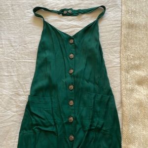 Reformation Green Halter Dress